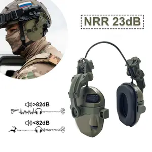 ARM NEXT Professional Electronic Ear Protection for Shooting & Blasting, 23dB Impulse Noise Reduction, Waterproof, AUX Input, 360° Helmet Mount Compatible with Ops-Core & Team Wendy