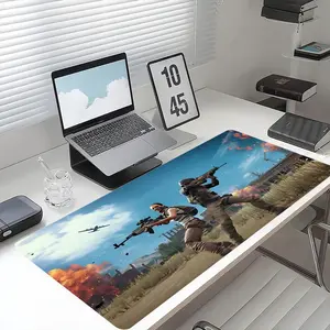 PUBG Mobile style, large mouse pad, rubber mouse pad, Gaming Mousepad, printed office table mat, suitable for games, keyboard protection, computer table mat, ideal gift for family and friends, holiday gifts, Christmas and New Year gifts,