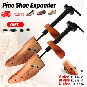 Shoe Care Hack Natural Cedar Wood Shoe Stretcher for Wide Feet Relief, 2-Way Adjustable Shoe Expander Widener, Professional Shoe Shaper Stretcher for Sneakers Heels Flats Boots, Men Women Footwear Accessories US Size 4-12.5