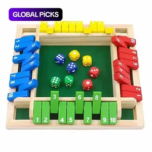 Wooden Dice Board Game for 4 Players, Classic Family Strategy Game, Skill Development Game, Top Picks