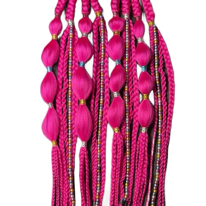 Hot Pink Braid Pigtails