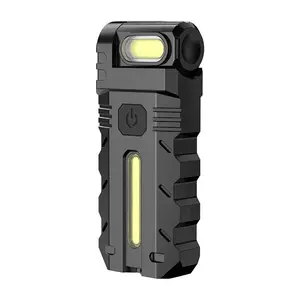 180° Rotating Head Mini Magnetic LED Work Light -  USB-C Rechargeable, Dual Beam EDC Pocket Flashlight with Clip for Auto Repair & Camping