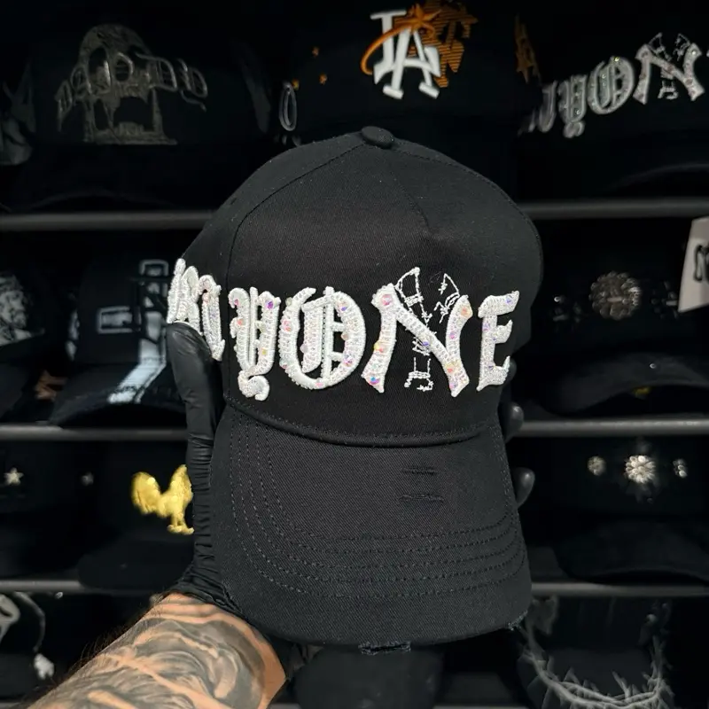 Unisex Concrete Jungle Black Lettered Cap, Ideal for Streetwear, Trendy Urban Style