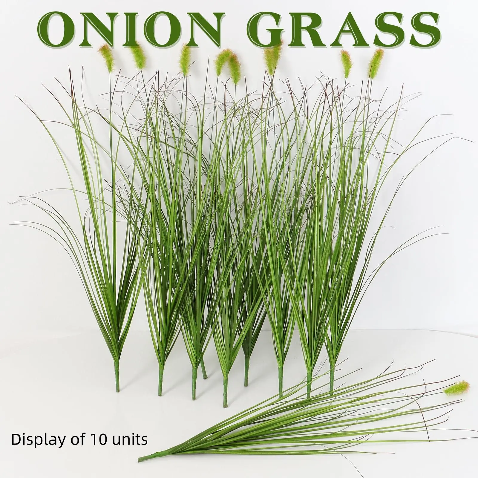Artificial Grass Plant, 10pcs Outdoor Artificial Shrubs, UV Resistant Decorative Grass, Shrubs Suitable for Indoor and Outdoor Home Garden Decoration