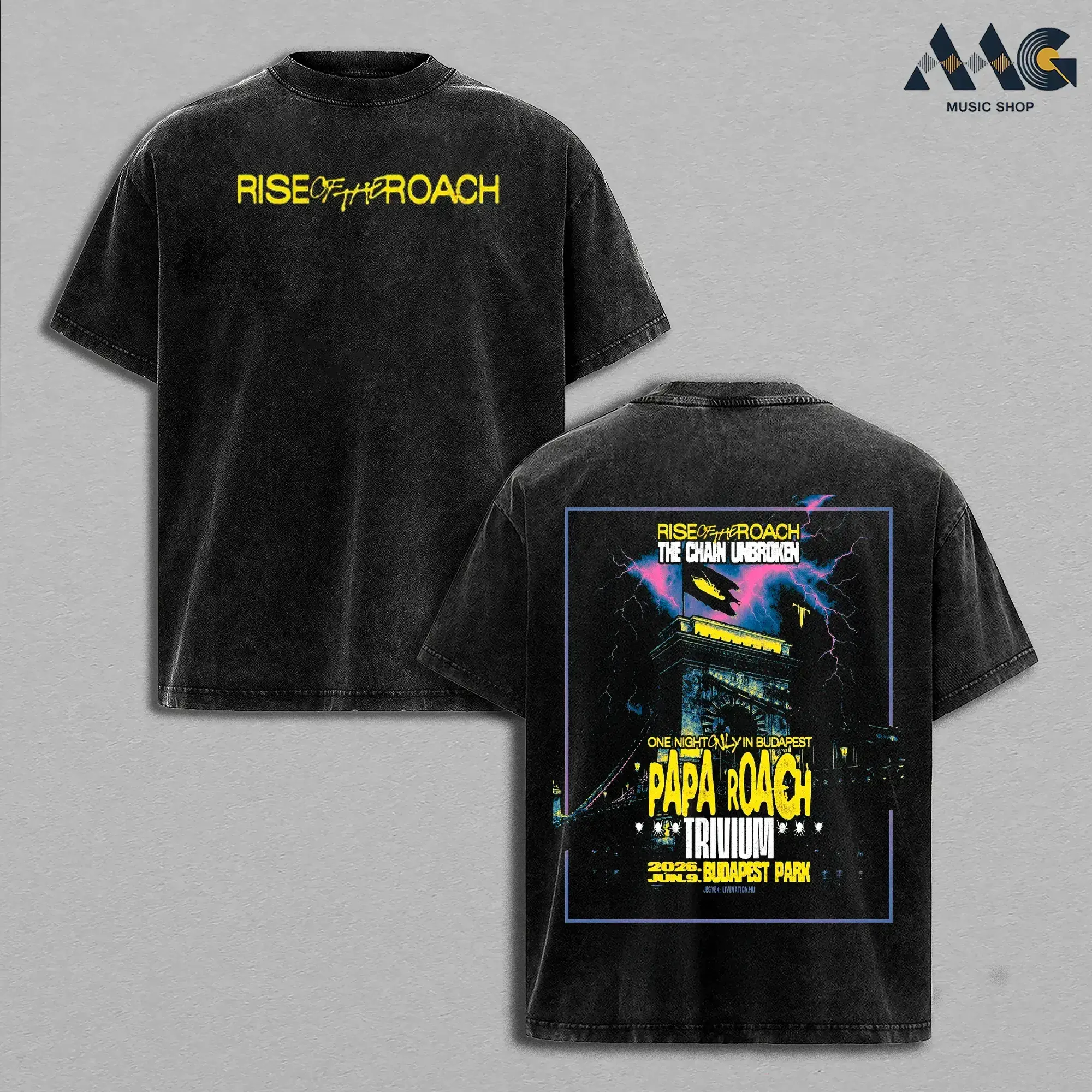 Papa Roach Rise Of The Roach European Tour 2026 Streetwear Heavy Cotton Top, Nu Metal Rock Band Concert Merch, Oversized Graphic Tee Men, Y2k Casual Fashion Apparel, Vintage Washed Heavyweight Short Sleeve Top, Graphic Tee Unisex Heavyweight