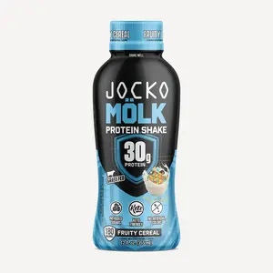 Jocko Mölk Grass-Fed Protein Shakes 30g Protein 12oz Ready-to-Drink Keto Friendly No Added Sugar 12-Pack Energy Sport Chocolate Flavor - Beverage