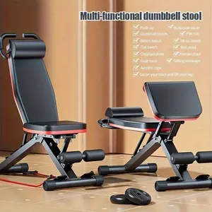 Black Multifunctional 14 In 1 Workout Bench for Fitness Exercise Equipment Dumbbell Bench Flat Fly Weight Press Multi-Purpose Home Gym