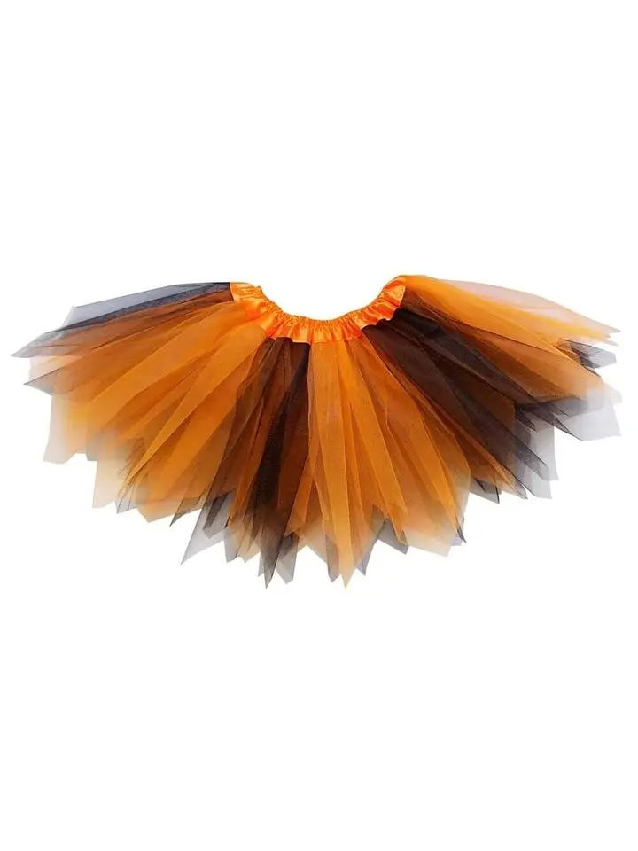 Orange & Black Fairy Costume Pixie Tutu Skirt for Kids, Adults, Plus