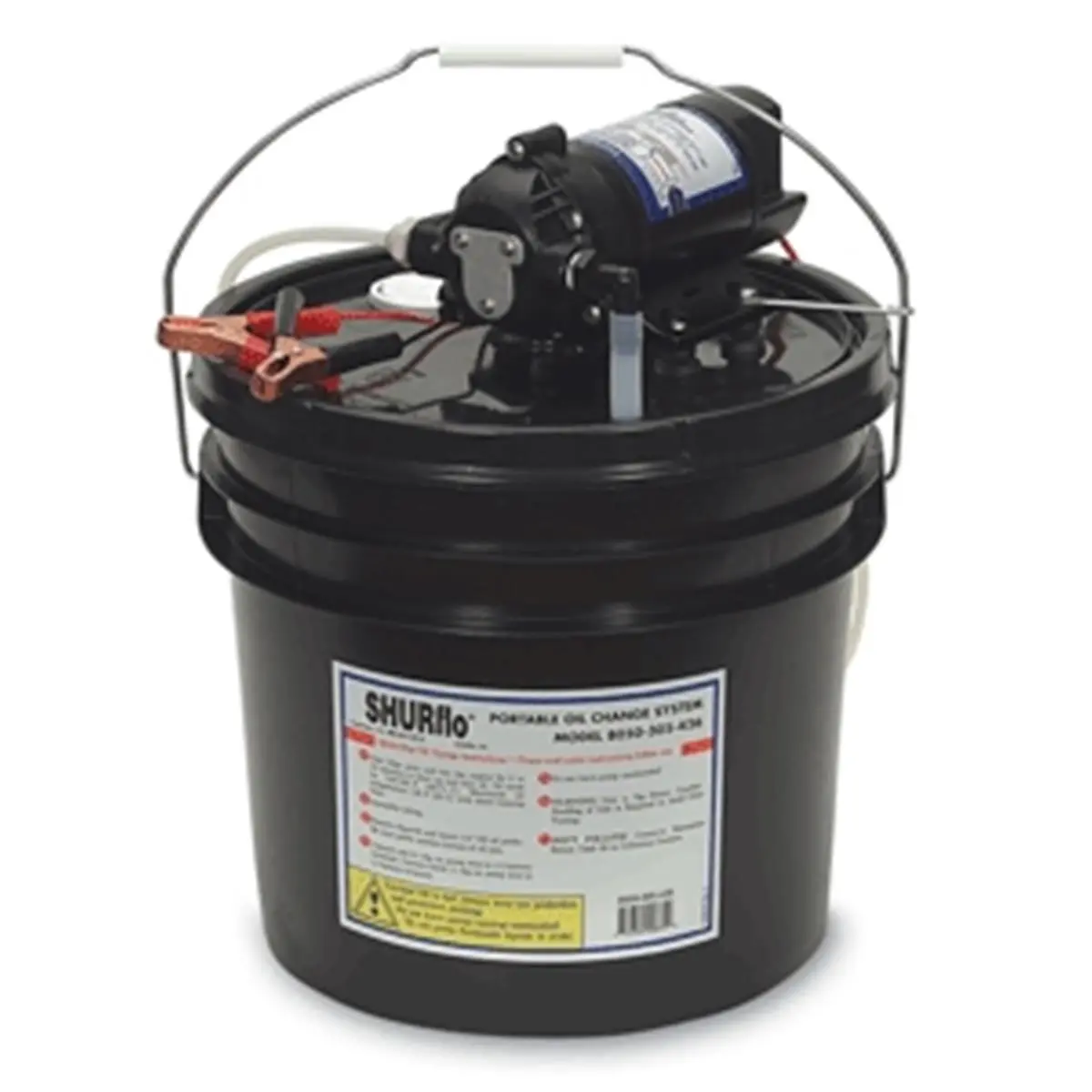212 MAIN Shurflo Liquid Oil Change Pump, 3.5 Gal Bucket Included, Liquid Pump