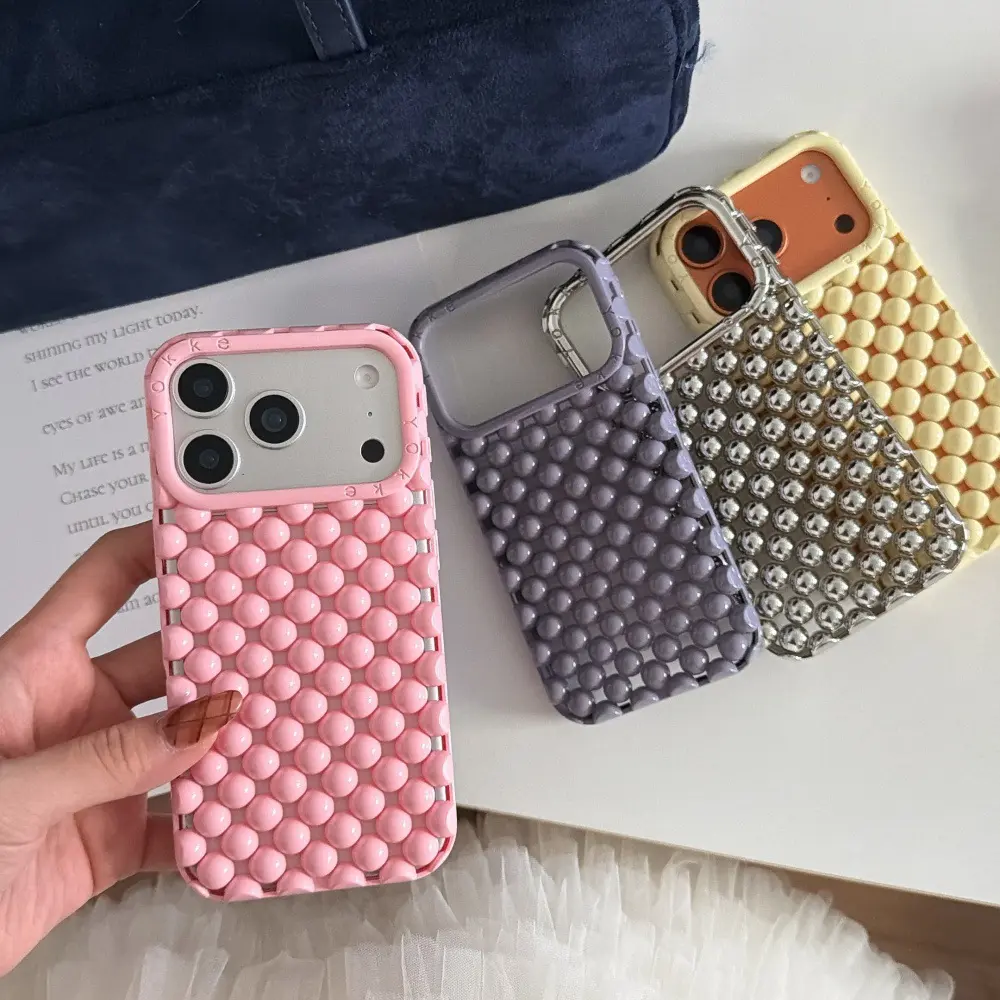 Creative Luxury Pearl TPU Phone Case - Shockproof Full Coverage Protection, Simple Multi-Model Casing for iPhone 17/16 Pro Max, 15/14 Mobile Phone Accessories, Fits Iphone
