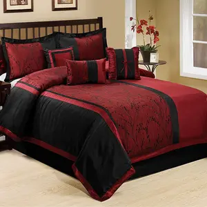 HIG 7 PCS Jacquard Super-soft Comforter Sets-Luxury Fashion Patchwork Style in a Bag