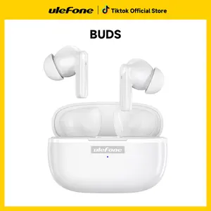 Ulefone Wireless Headphones Earbuds, in Ear Microphone, Bluetooth 5.1, Type-C Charging, Touch Control, LED Display, for iPhone/Android/iOS, Black&White