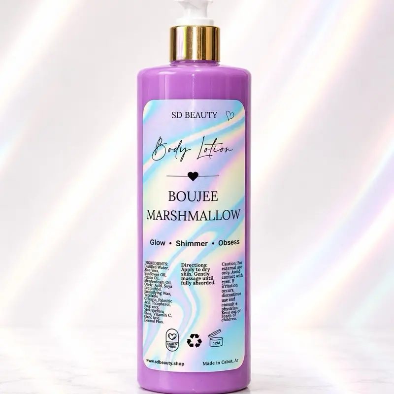 Glow Shimmer Body Lotion with Shea Butter, Sunflower Oil, Cherry, Coconut, Caramel, Peach & Raspberry - Non-Greasy Hydrating Daily Moisturizer for All Skin Types, 12 oz, Lightweight, Grapefruit, Jasmine