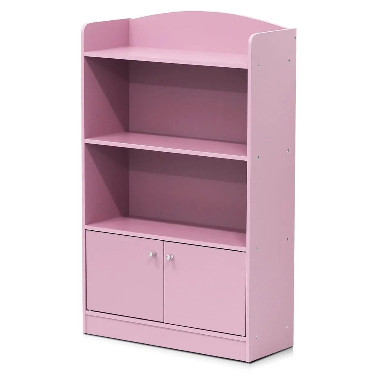Furinno FR16121PK Kidkanac Laminate Cube-Shape Unit Bookshelf, Pink, Spot Clean & Easy-Cleaning, with Storage Cabinet, for Home Library & Commercial Office Furniture