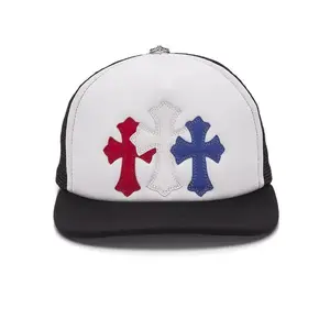 Chrome Hearts Triple Cross USA Trucker Hat Red, White & Blue