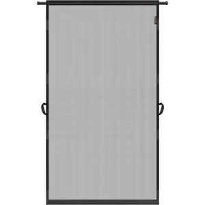 Hanging Screen Door, Fits Door Size 36" x 80" (Curtain Size 38'' x 81''), Upgraded Fiberglass Screen Door Mesh with Tension Rod&Hook&Loop (One Piece Can be Installed in 2 Ways), Weighted Bottom