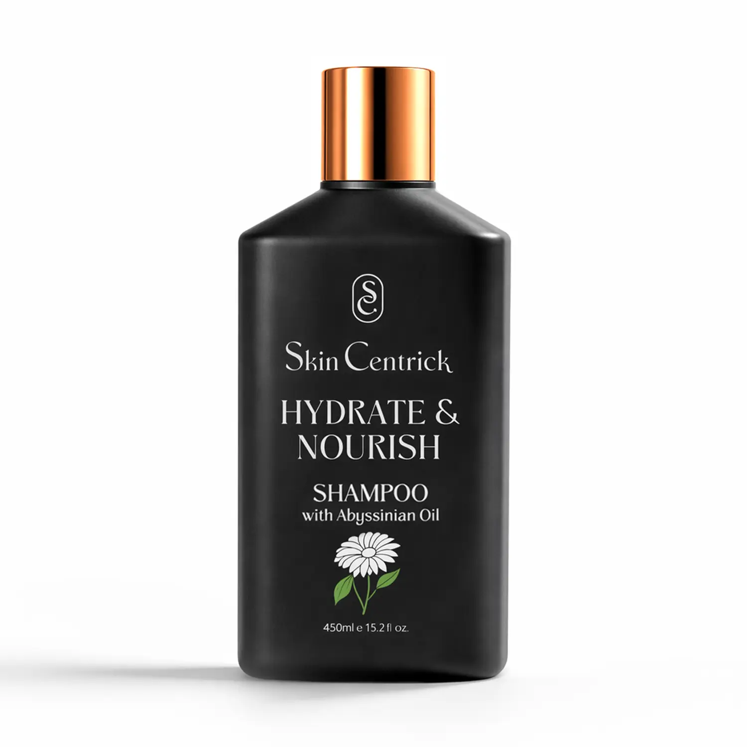 Skin Centrick Hydrate & Nourish Shampoo for Dry Hair, Moisturizing Shampoo with Abyssinian Seed Oil, Coconut Oil, Vitamin E & Wheat Protein, Frizz Control, Shine & Softness, All Hair Types