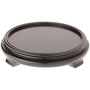 Plymor Round Wood Veneer Footed Display Base, 9.875" W x 9.875" D x 2" H (8" Display Diameter)