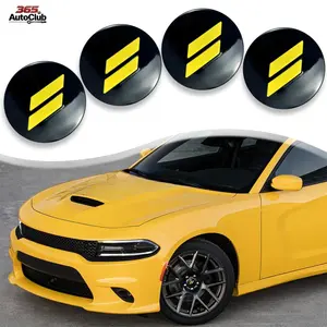63mm 2.5" Slash Style Wheel Center Caps Hubcap Emblem Badge Trim, Compatible with Dodge Charger Challenger Durango Hornet Dart R/T SRT Magnum Nitro Journey Caliber, Automotive Wheel Exterior Accessories