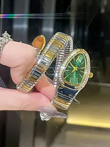 New Snake Shape Women's Watch, Elegant Design, Alloy Case, Mineral Glass Dial, Quartz Movement, Analog Display, Exquisite Band Watch