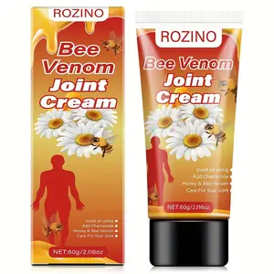 ROZINO Bee Venom & Chamomile Joint Care Cream - Natural Pain Relief with Bee Venom, Sunflower Oil & Aloe Vera, Deeply Moisturizing & Fast Absorbing Formula for All Skin Types, Soothes Joint & Muscle Discomfort