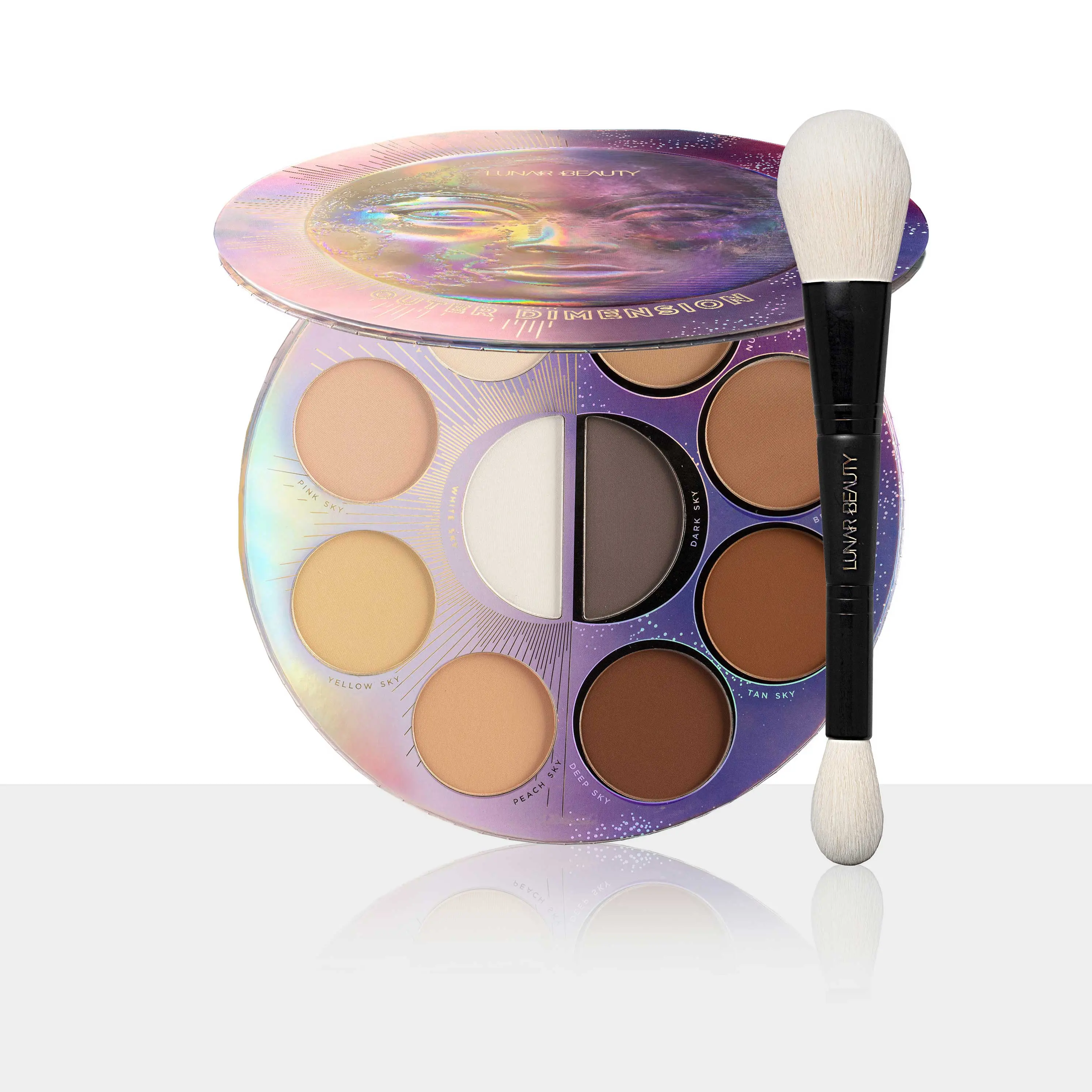 Lunar Beauty Outer Dimension & LB Dual-Ended Face Brush Set, Premium Makeup Products - $64 Value