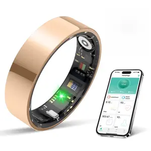 Unisex Pure Color Smart Ring - Waterproof Wearable Fitness Tracker with Heart Rate, Blood Oxygen, Sleep Monitoring for Sports & Daily Use
