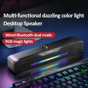 [Colorful]Original Colorful Wired and Bluetooth 5.3 Speaker 360 Home Movie Surround Sound Bar Audio Speaker For Desk Computer Subwoofer