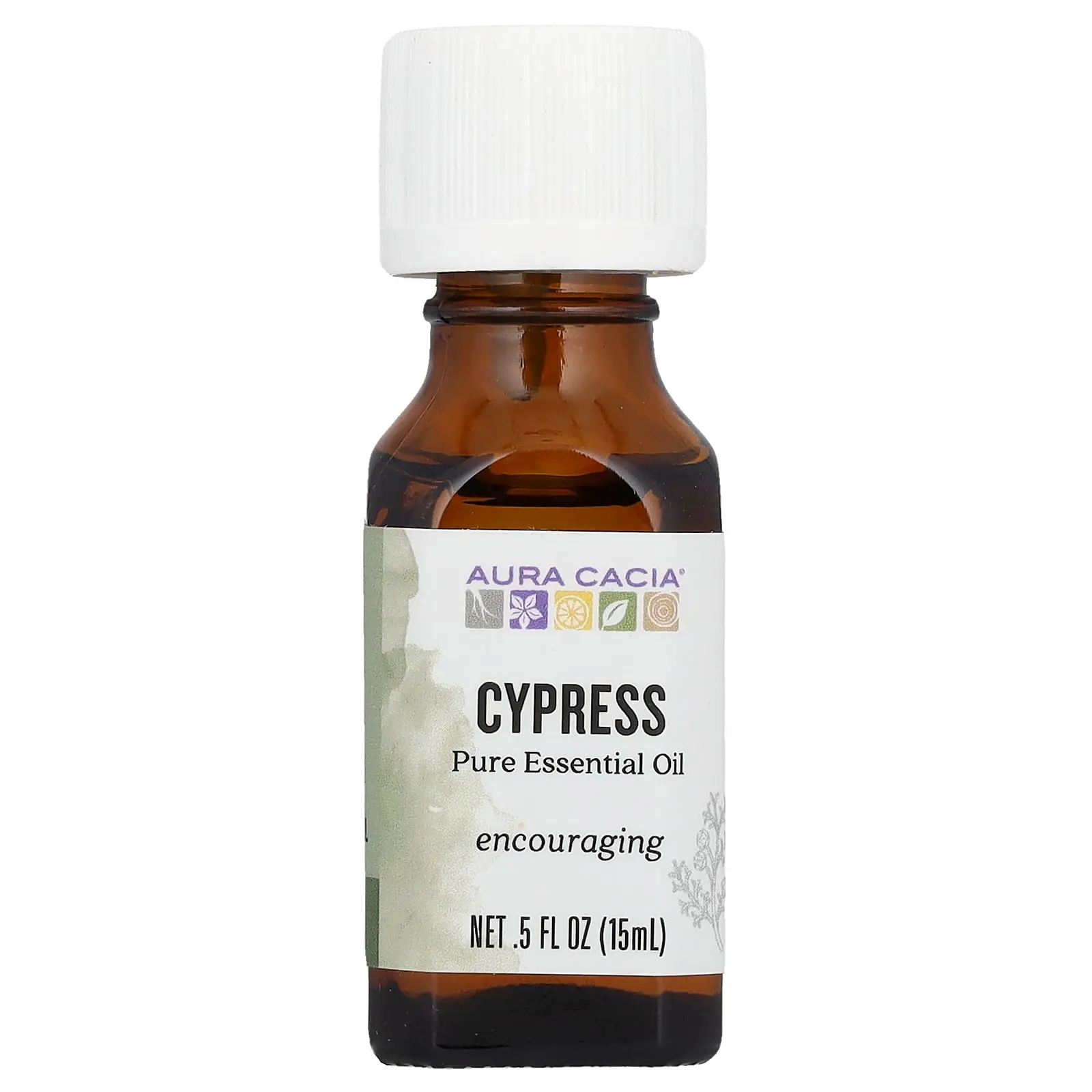 Aura Cacia Pure Essential Oil, Cypress, 0.5 fl oz (15 ml)