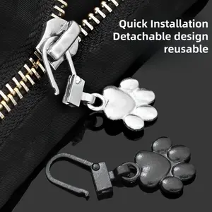 [Metal Zipper Pulls] 4/5pcs of Detachable Metal Zipper Pulls for Clothing, Bags, And Jackets, Perfect for Replacing And Repairing Zippers.