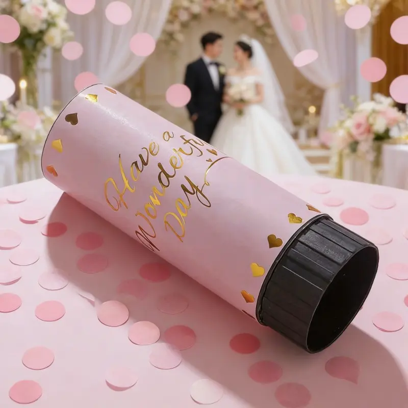 Handheld Confetti Cannon Spray for Birthdays & Weddings, New Year Party Props, Festive Fireworks Launcher, Perfect Event Decorations, Festival Party Supplies