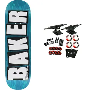 Baker Skateboard Complete Brand Logo Veneers B2 Blue 8.25"