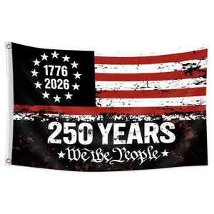 Lightweight 250th Anniversary America National Flag, 3x5 Ft 1776-2026 250 Years of Freedom, Patriotic Outdoor Flags for Lawn Backyard Leisure Decor