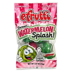 Herbert’s Best Gummi Watermelon Splash With Liquid Center Fruit Flavor Chewy Juicy  Candy Snack Sweet Soft fruity candy