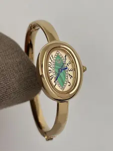 New Vintage Turquoise Quartz Watch for Women, Elegant Alloy Bracelet Watch, Perfect Gift for Ladies, All Seasons Wear