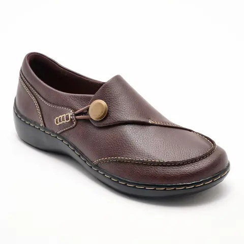 Clarks Collection Leather Slip-Ons -Cora Teresa