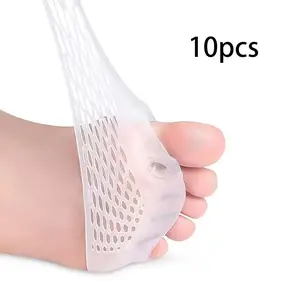 10-Piece Silicone Toe Separators & Forefoot Pads Set, Five-Hole Shoe Sole Inserts, Half-Size Foot Care Accessories, One Size Fits All, Foot Care Product