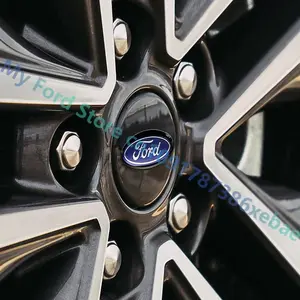 4 Pack 65mm Abs Car Wheel Center HUB Caps, Compatible with Ford Fiesta Mondeo Fusion Explorer Escape Shelby, Automotive Accessories