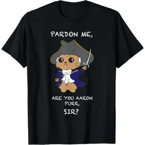 Unisex Cute Hamilton Cat Round Neck Short Sleeve T-ShirtRound Neck Short Sleeve T-Shirt Women's Men Graphic Tee