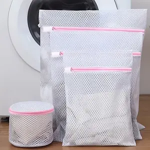 3pcs Durable Mesh Laundry Bag Set with Zipper, Ideal for Delicate Clothing, Underwear, and Garments, Perfect for Washing Machines, Home Goods