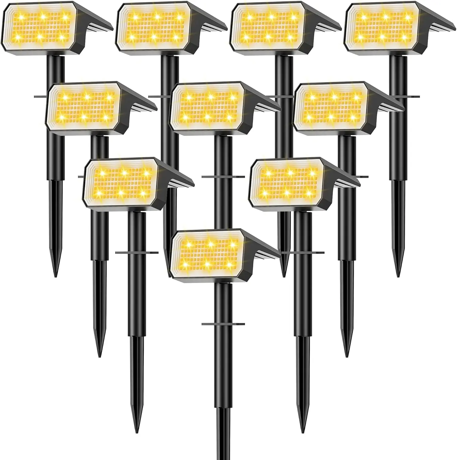 Solar Spot Lights Outdoor, 118 LED 4 Modes Auto On/Off Solar Landscape Spotlights, Ip67 Waterproof Solor Powered Pathway Lights for Outside Yard Garden Walkway Tree Patio Solar Led Lighted Solar Floodlight, Curb Appeal, Decorative Lights