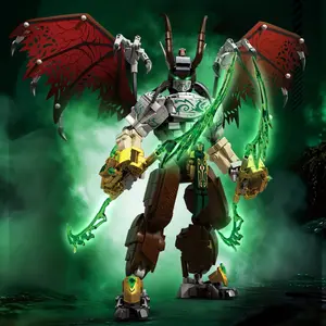 Transforming Mecha Building Blocks Set, Robot Assembly Model, Multiple Jointed, 3D Shape, Boy Toy, Birthday Gift, Creative Decoration