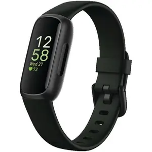 Fitbit Inspire 3 Health &-Fitness-Tracker with Stress Management, Workout Intensity, Sleep Tracking, 24/7 Heart Rate and more, Midnight Zen/Black One Size (S & L Bands Included)