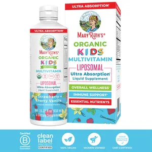 MaryRuth's USDA Organic Kids Multivitamin Liposomal - Sugar Free Liquid for Kids - Immune Support - Cognitive Health - Vegan - Non-GMO - 15.22 Oz