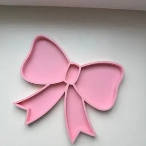 3D coquette bow tray, jewelry tray, crafting tray