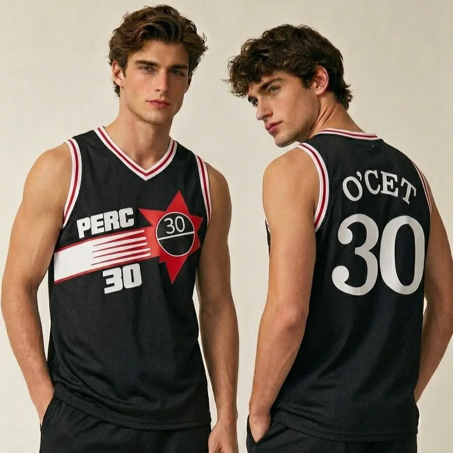 Men's Sun Pattern Perc 30 O'Cet Short Sleeve Basketball Jersey Tee - Polyester Mesh Ventilated Fabric, Sewing Embroidery, Activewear Clothing, Athletic Training Apparel, High-Quality S-XXL Blue/Black Professional Sports Top (Do Not Dry Clean)
