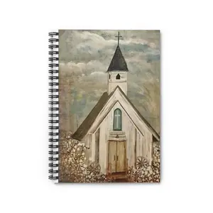 Vintage Country Church Spiral Notebook | Ruled Lined Journal