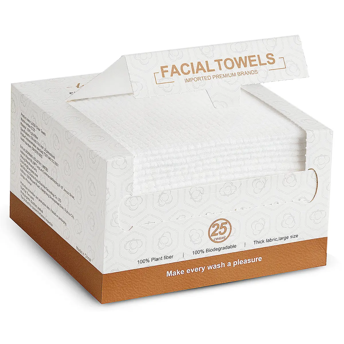 LUXU Disposable Thick Facial Cleansing Towels - Sensitive Skin Makeup Remover Towels, Single-Use Facial Care Tools for Home Bathroom Supplies