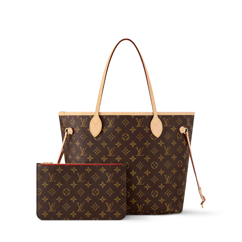 ‮ nottiuV siuoL ‬  Neverfull Monogram Tote 2-in-1 Set with Pouch & Tag MM | Good Condition