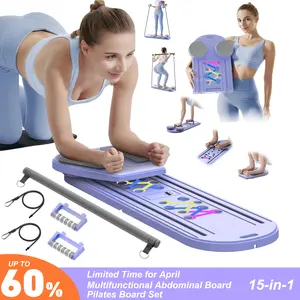 AddWin Pilates board, Pilates Reformer Set Multifunctional Ab Exercise Board 15-in-1 Full-body Workout Exerciser Kit for Home, Foldable Fitness Set, Fitness Equipment, #springtok,#indoorsports,#fitness
